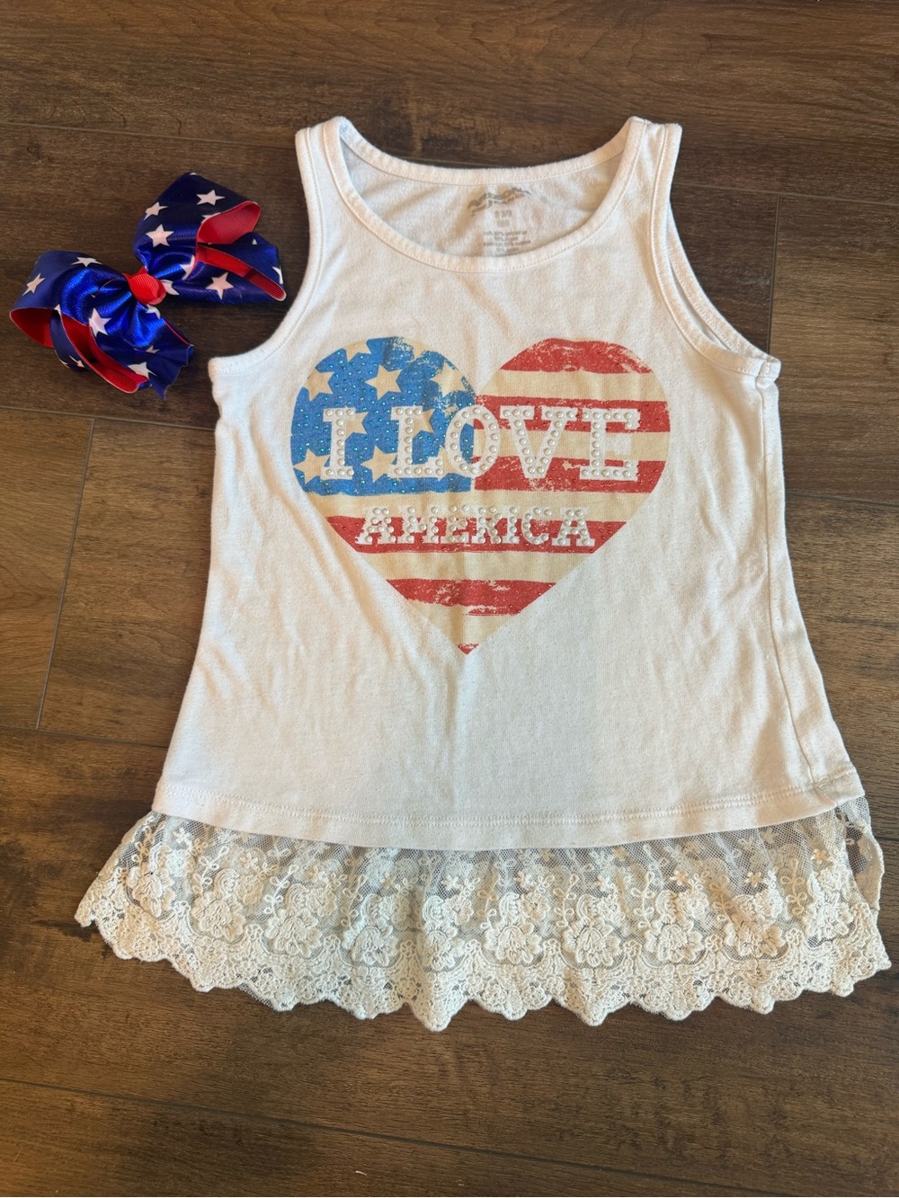 Girls tank top 4th of July size 7/8